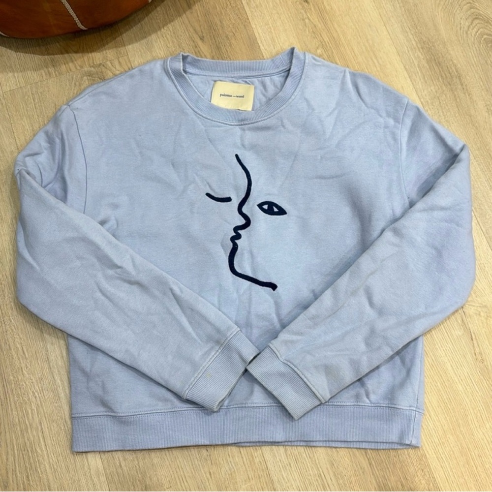 Paloma Wool Light Blue Crew Neck Sweater